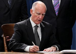 Gov. Jerry Brown signing bills